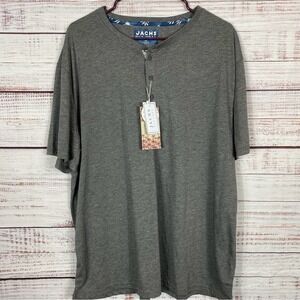 Jachs New York charcoal gray half button size 2X T-shirt nwt